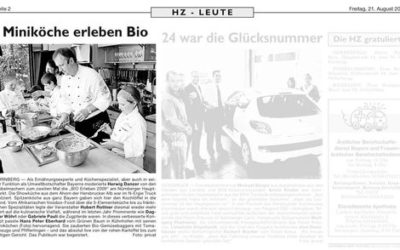 HZ berichtet über Miniköche in der Möbelmacher-Ahornküche auf BioErleben 2009