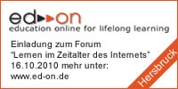 Pressemitteilung: Erstes ed-on Forum „Lernen im Zeitalter des Internets“