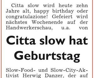 Zum Cittaslow Geburtstag auf der Hersbrucker Gewerbeschau