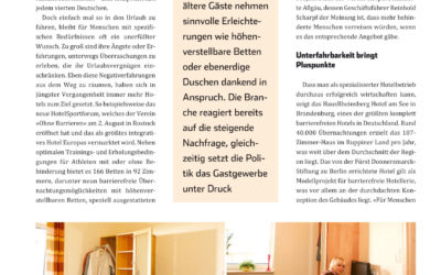 Barrierefreies Hotelzimmer: Artikel in der Zeitschrift Top Hotel