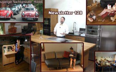 Newsletter 128: Werkstatt-Tage-Videos und Gewinner, Barschrank und Kalender, Nachhaltigkeitspreis und Porsche